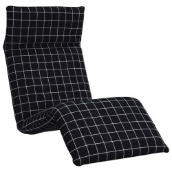 Transat pliant à carreaux noirs 175 x 54 x 8,5 cm tissu Oxford 638173638173
