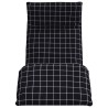 Transat pliant à carreaux noirs 175 x 54 x 8,5 cm tissu Oxford 638173638173