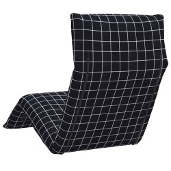 Transat pliant à carreaux noirs 175 x 54 x 8,5 cm tissu Oxford 638173638173
