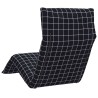 Transat pliant à carreaux noirs 175 x 54 x 8,5 cm tissu Oxford 638173638173