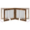 Porte de chien pliable avec supports 4 pcs Chêne fumé 401 cm 638174638174