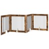 Porte de chien pliable avec supports 4 pcs Chêne fumé 401 cm 638175638175
