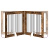 Porte de chien pliable avec supports 4 pcs Chêne fumé 401 cm 638175638175