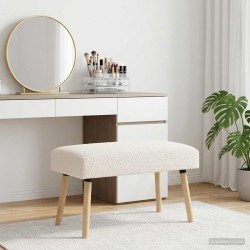 banc Uni Crème 80 x 40 x 46 cm Bouclé 638177638177