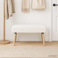 banc Uni Crème 80 x 40 x 46 cm Bouclé 638177638177