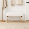 banc Uni Crème 80 x 40 x 46 cm Bouclé 638177638177