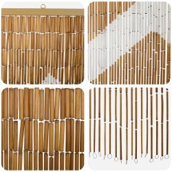 Rideau de porte anti-insectes multicolore 200 x 100 cm Bambou 638178638178