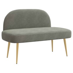 Banc rembourré avec dossier Gris clair 110 x 60 x 76 cm 638179638179