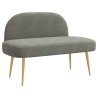Banc rembourré avec dossier Gris clair 110 x 60 x 76 cm 638179638179