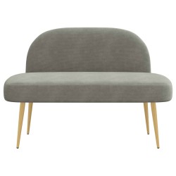 Banc rembourré avec dossier Gris clair 110 x 60 x 76 cm 638179638179