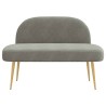 Banc rembourré avec dossier Gris clair 110 x 60 x 76 cm 638179638179