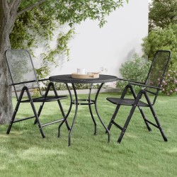 Table de jardin Ø80x72 cm Maille métallique Anthracite 638181638181
