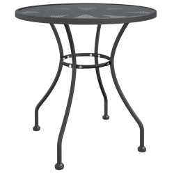 Table de jardin Ø80x72 cm Maille métallique Anthracite 638181638181
