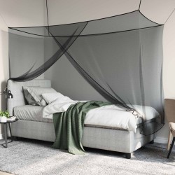 Filet anti-moustiques pour lit 156 mailles Noir Polyester 638182638182