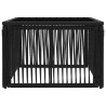 Table de Jardin Noir 55 x 55 x 37 cm Rattan PE et Verre 638183638183