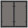 Table de Jardin Noir 55 x 55 x 37 cm Rattan PE et Verre 638183638183