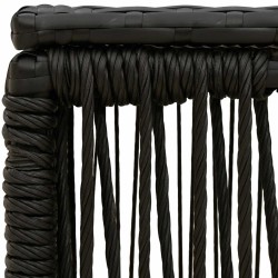 Table de Jardin Noir 55 x 55 x 37 cm Rattan PE et Verre 638183638183