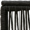Table de Jardin Noir 55 x 55 x 37 cm Rattan PE et Verre 638183638183