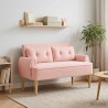 Canapé love seat avec capitonnage en boutons Rose Bouclé 638191638191