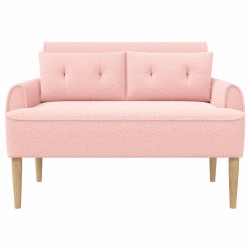 Canapé love seat avec capitonnage en boutons Rose Bouclé 638191638191