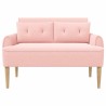 Canapé love seat avec capitonnage en boutons Rose Bouclé 638191638191