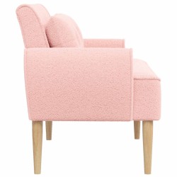 Canapé love seat avec capitonnage en boutons Rose Bouclé 638191638191
