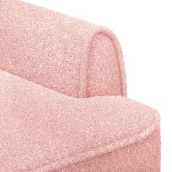 Canapé love seat avec capitonnage en boutons Rose Bouclé 638191638191