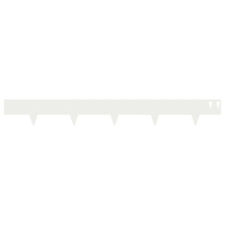 Bordure de Pelouse 30 pcs 100 x 12 cm Acier Blanc 638202638202