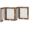 Porte de chien pliable avec supports 4 pcs Chêne fumé 321 cm 638205638205