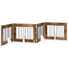 Porte de chien pliable avec supports 4 pcs Chêne fumé 321 cm 638206638206