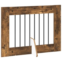 Porte de chien pliable avec supports 4 pcs Chêne fumé 321 cm 638206638206