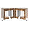 Porte de chien pliable avec supports 4 pcs Chêne fumé 321 cm 638206638206