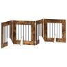 Porte de chien pliable avec supports 4 pcs Chêne fumé 241 cm 638207638207