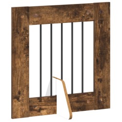 Porte de chien pliable avec supports 4 pcs Chêne fumé 241 cm 638207638207