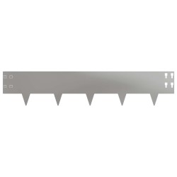 Bordure de Pelouse 30 pcs 100 x 20 cm Acier Argenté 638221638221