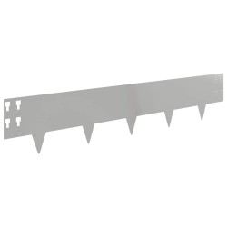 Bordure de Pelouse 30 pcs 100 x 20 cm Acier Argenté 638221638221