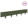Bordure de Pelouse 10 pcs 100 x 20 cm Acier Vert olive 638224638224