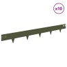 Bordure de Pelouse 10 pcs 100 x 12 cm Acier Vert olive 638225638225