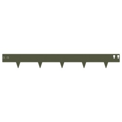 Bordure de Pelouse 10 pcs 100 x 12 cm Acier Vert olive 638225638225