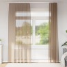 Rideaux en voile à œillets 2 pcs marron clair 638229638229