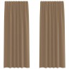 Rideaux en voile à œillets 2 pcs marron clair 638229638229