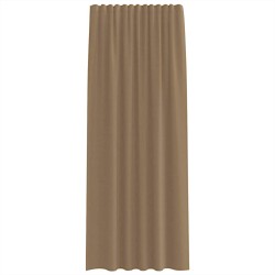 Rideaux en voile à œillets 2 pcs marron clair 638229638229
