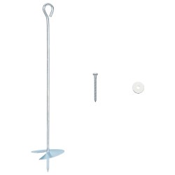 Ancre de terre 10 pcs Argenté Ø10 x 50 cm Métal galvanisé 638230638230