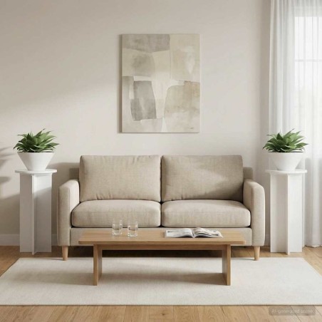 Support de Plante 2 pcs Blanc brillant 29,5 x 29,5 x 60 cm 638232638232