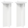 Support de Plante 2 pcs Blanc brillant 29,5 x 29,5 x 60 cm 638232638232