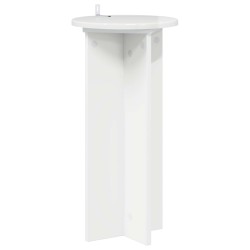 Support de Plante 2 pcs Blanc brillant 29,5 x 29,5 x 60 cm 638232638232