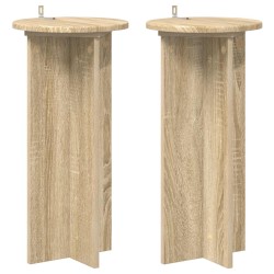 Support de Plante 2 pcs Chêne Sonoma 29,5 x 29,5 x 60 cm 638235638235