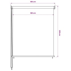 Store roulant d'extérieur 185 (l) x 230 (H) cm blanc 638236638236