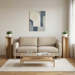 Support de Plante 2 pc Chêne artisanal Ø40 x 100 cm 638238638238
