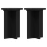 Support de Plante 2 pcs Noir Ø29,5 x 40 cm Bois d'ingénierie 638242638242
